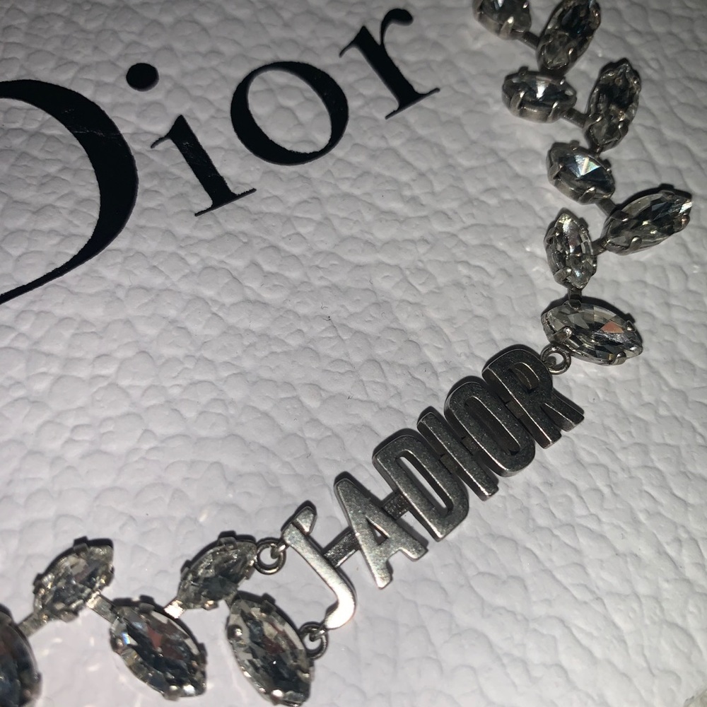 Silver crystal Dior choker - Picture 4 of 4
